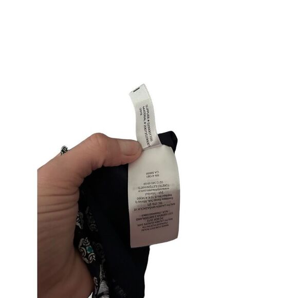 Lauren Ralph Lauren Long Sleeve Polyblend Talsha Tie-Neck Blouse Multicolor Sz L - Picture 7 of 10